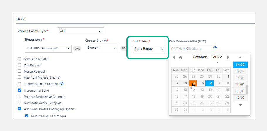 Time-range selector