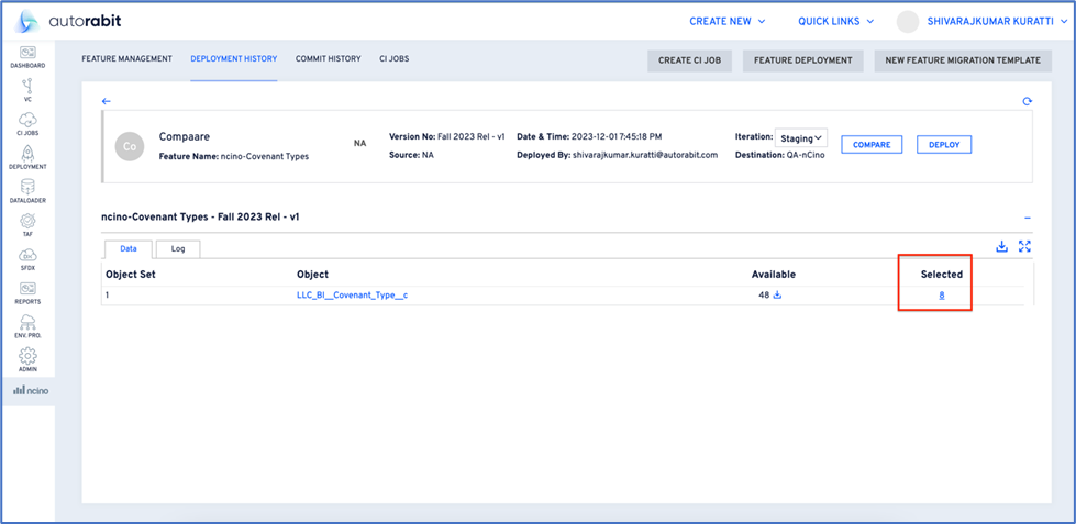 Popup showing selected records