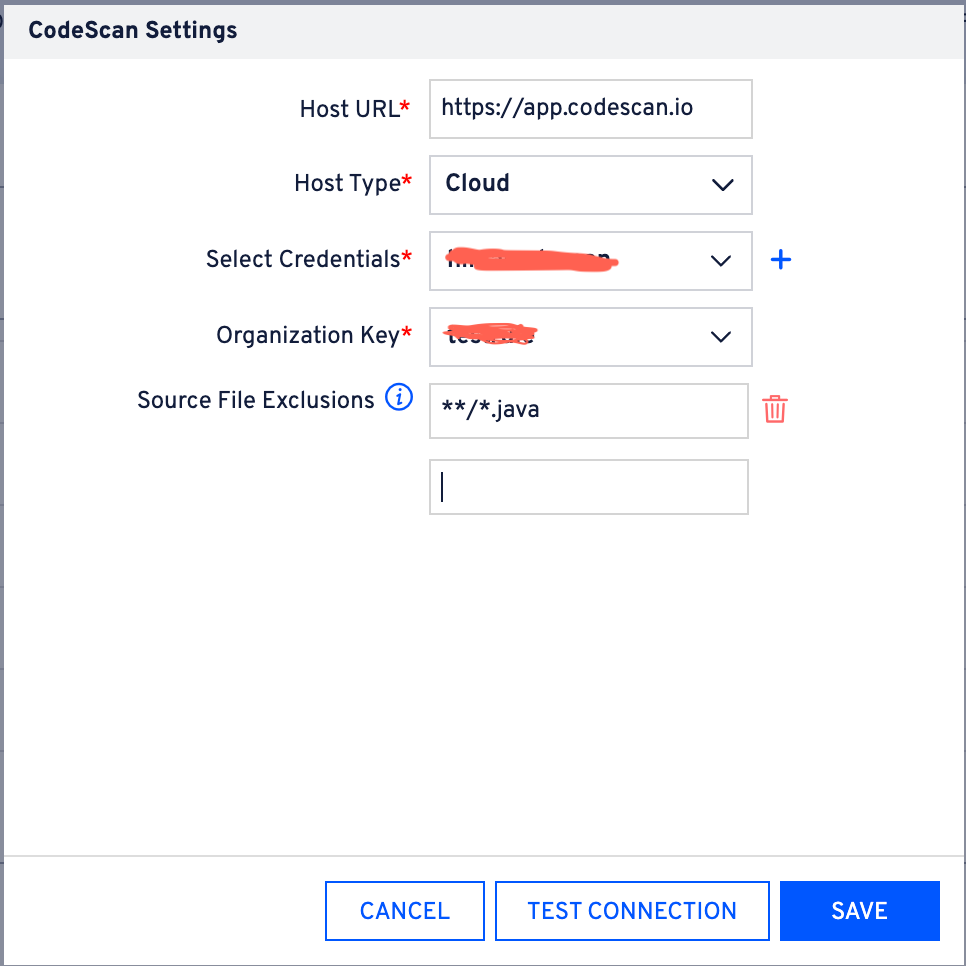 Source File Exclusion field in CodeScan settings