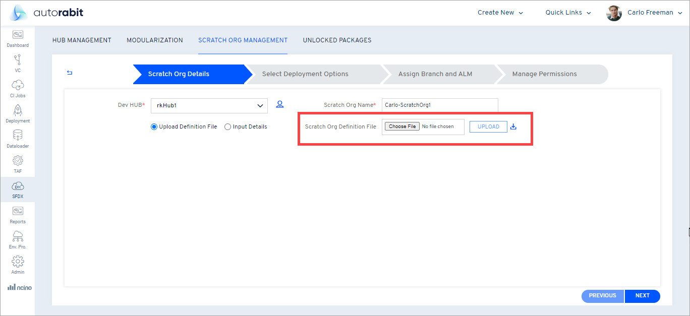 Download ScratchOrg Definition Template