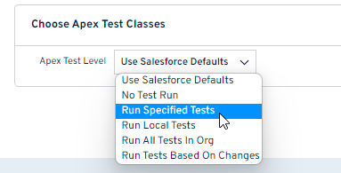 Apex Test Level Selection