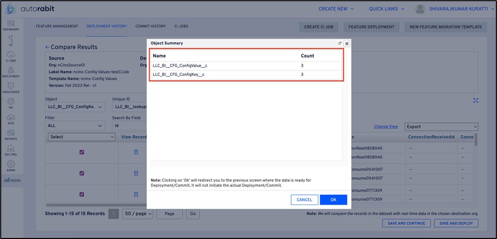 Object Summary screen after Save and Deploy