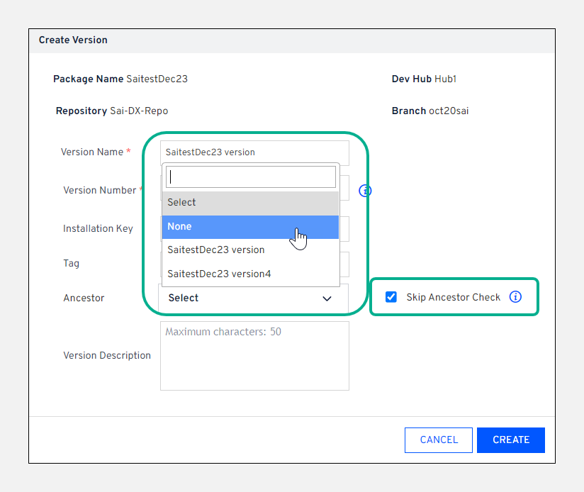 Skip ancestor check option