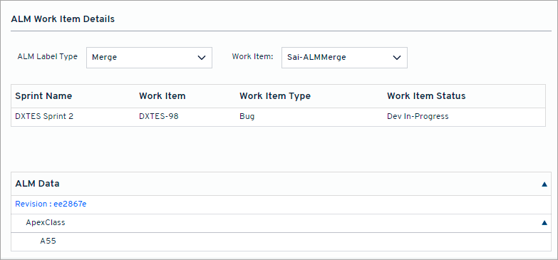 ALM work items from merges