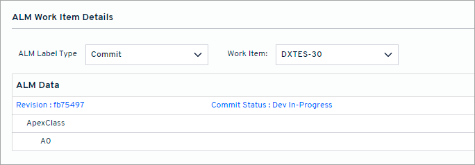 ALM work items from commits