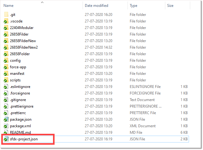 Root containing sfdx-project.json
