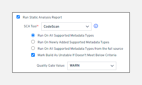 Criteria for CodeScan and SonarQube