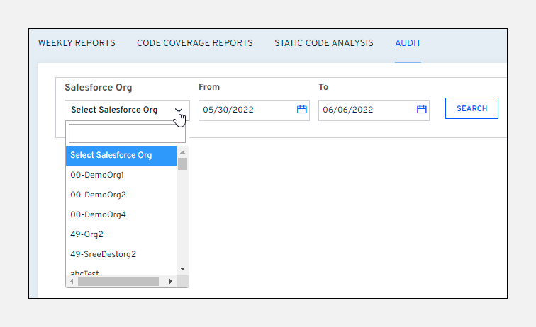 Select Salesforce Org