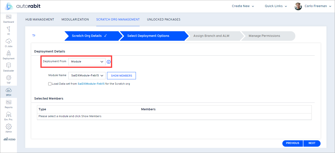 Module deployment options