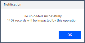 Notification on number of records affected