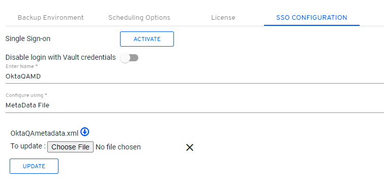 Upload metadata in Vault