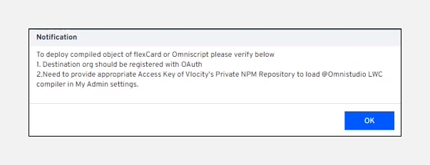 Vlocity compilation settings